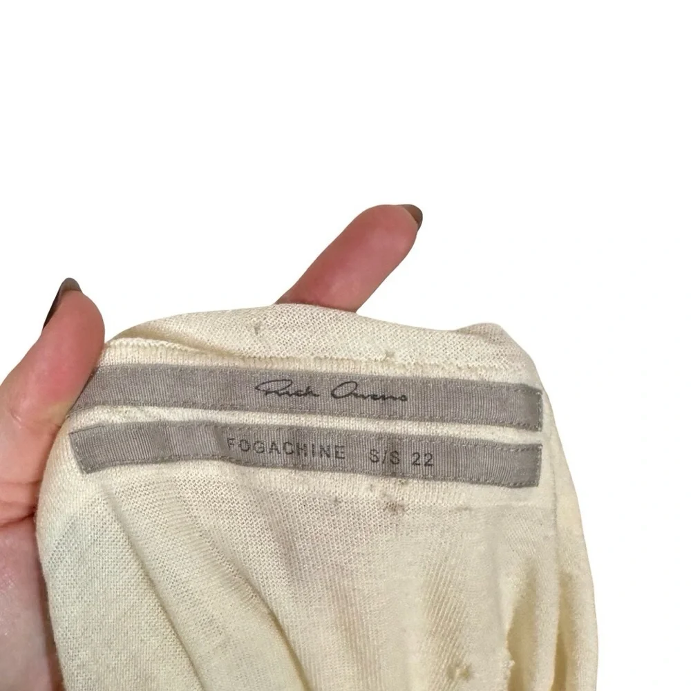 Rick Owens Fogachine SS22 Shawl Wrap Asymmetric Wool Cardigan FLAWED PLEASE READ
